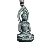 YHYQiFei Pendentif amulette en jade naturelle néphrite quan yin sculptée à la main porte-bonheur porte-bonheur Feng Shui chinois, Jade d'Hétien, Pendentif Quan Yin en jade néphrite naturelle