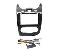 yhyttr Panneau Stéréo For Voiture Convient For Renault Sandero 2013 2 DIN 101 Pouces Android GPS Lecteur MP5 panneau de façade d'autoradio(Frame and cables)