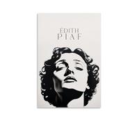 YHZCSCDXY Impression sur toile avec couverture musicale Edith Piaf - Décoration murale pour chambre à coucher - 30 x 45 cm - Style sans cadre