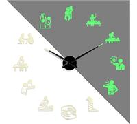 YHZS Physiothérapie Ostéopathie Chiropratique Acupuncture Massage Silhouette DIY créatif Différent Horloge Murale Lumineuse sans Cadre Décoration de La Maison Cadeaux Modernes -27in