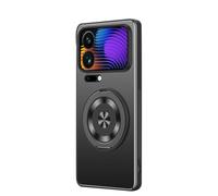 YHZXT Coque antichoc pour Xiaomi 17 Pro Max - Anti-traces de doigts - Coque de protection givrée et anti-jaunissement avec béquille - Noir