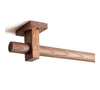 Yi Chen Ensemble De Tringle à Rideau en Bois avec 2 Supports, à Toute épreuve Bois Massif Court Tringle à Rideaux De Fenêtre 29mm Diamètre Single Tringle à Rideaux pour Décoration De Maison-B-160CM