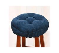 Yi Chen Lot de 2 Coussin de Siège Rond pour Tabouret de Bar,Doux Et Lavable Tabouret élastique Coussin Housse épaissir 5cm Mousse à Mémoire de Forme Housse de Protection de Siège -Bleu foncé-35×35cm