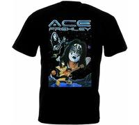 YI JAN Ace Frehley K.I.S.S T-Shirt Black Men Funny Vinta Gift for Men Women XL