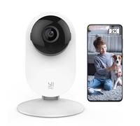 YI Pro 2K Caméra de Surveillance intérieure avec détection de Personne IA, détection de Mouvement, Notification Push, Audio bidirectionnel, pour babyphone, Animal Domestique, Fonctionne avec Alexa et