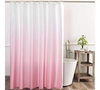 YI&ZE Ensemble de Rideaux de Douche ombrés en Tissu Polyester imperméable Moderne avec 12 Crochets Rose 183 x 183 cm
