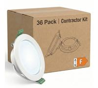 Yiahin Lot de 20 Spots Encastrables LED 4W, 339LM, Blanc Neutre 4000K, Spot Plafond Ultra Plat 28mm, Angle 101°, Sans Scintillement, Downlight LED Plastique pour Salon Cuisine