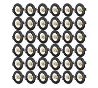 Yiahin Projecteurs Spot Encastrable GU10 Set Cadre Avec Douille Céramique GU10, Noir Mat Rond Cadre de Montage Spot LED, Ouverture Ø55mm-70mm, Pour Spots de Plafond, Lot de 36