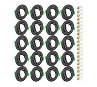 Yiahin Projecteurs Spot Encastrable GU10 Set Cadre Avec Douille Céramique GU10, Rond Noir Mat Cadre de Montage Spot LED, Orientable A 30°, Ouverture Ø68mm-80mm, Pour Spots de Plafond, Lot de 20