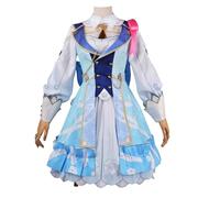 YIAIU Costume de cosplay Anime Genshin Impact Kamisato Ayaka - Tenue avec chapeau pour Halloween (taille 3XL)