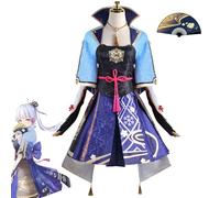 YIAIU Costume de cosplay de l'anime Klee Hutao Genshin Impact Tous les personnages Cosplay Uniforme Tenue de fête d'Halloween, Kamisato Ayaka, 3X-Large