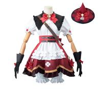 YIAIU Costume de cosplay de l'anime Klee Hutao Genshin Impact Tous les personnages Cosplay Uniforme Tenue de fête d'Halloween, Klee Witch, Small