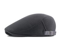 YianBestja Béret en maille Ivy Cap Femmes Hommes Été Newsboy Cabbie Casquette plate Unisexe Été Respirant Crème solaire Baker Boy Chapeau plat, gris foncé, 5-8
