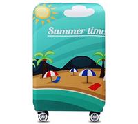 YianBestja Elastique Housse De Valise Luggage Cover, Protection De Valise Housse Bagage Voyager Protecteur Couverture pour 18-32 Pouce Valise (Summer Time, M (22-24 inch Luggage Case))