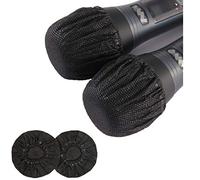 YianBestja Lot de 100 housses de microphone jetables non tissées Pour Fournitures De Karaoké KTV Fête école (Lot de 400 Noir)