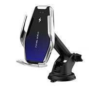 Yianerm Chargeur sans Fil Voiture 2 en 1 Qi 10W/7.5W/5W serrage par induction automatique Tableau de bord / Trou d’Aération Porte-téléphone, compatible avec iPhone 8/8P/X Samsung Galaxy