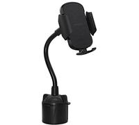 Yianerm Porte Telephone Porte Gobelet, Support Téléphone Voiture Universel Gooseneck Réglable Porte-gobelet Support Gobelet pour iPhone,Samsung,Huawei, Sony (Black)