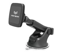 Yianerm Support Téléphone Voiture Magnétique, Ventouse Aimant Fort Universel Tableau de Bord Pare-Brise Support de Voiture avec Bras Télescopique Réglable Compatible avec iPhone Samsung Huawei
