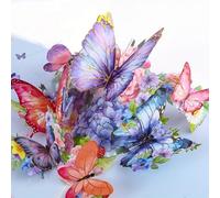 YianHien Carte Anniversaire Pop-Up Papillon pour Femme & Fille, Belle Bleue Papillon Carte Fête des Mères pour Maman, Idéal pour la Anniversaire, Fête des Mères, Tu me Manques, Remise des Diplômes