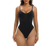 YIANNA Body Gainant Femme Ventre Plat Gaine Amincissante String Sculptant Shapewear Bodysuit Invisible Minceur Culotte Shaper Noir XXS - XS 5215