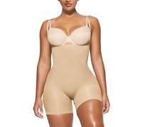 YIANNA Body Sculptant Femme Gainant Sans Couture Amincissante Gaine Ventre Plat Invisible Combinaison Shapewear Bodysuit Minceur Beige XXS/XS 5258
