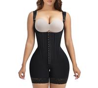 YIANNA Body Sculptant Femme Gainant Ventre Plat Gaine Amincissante Apres Accouchement Combinaison Invisible Corset Minceur Noir X-Large 7306