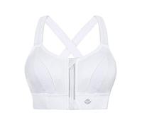 YIANNA Brassière Sport Femme Maintien Fort Grande Taille Soutien Gorge sans Armature Ouverture Devant Rembourré Yoga Sports Bra Top Blanc 151 M