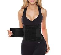 YIANNA Ceinture de Sudation Femme Homme Abdominale Gaine Amincissante Ventre Plat Waist Trainer Belt Serre Taille Corset Minceur Noir, 8002 Size M