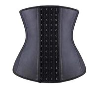 YIANNA Corset Minceur Femme Ventre Plat Sport Gaine Amincissante Waist Trainer Serre Taille Bustier Amincissant Body Gainant Noir XS 11788