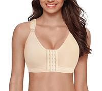 YIANNA Femme Soutien Gorge Post Operatoire Sport Ouverture Devant sans Armature Brassiere Yoga Soutien-Gorge Post Chirurgie Beige,128 Size S