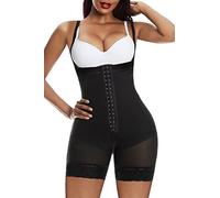 YIANNA Gaine Ventre Plat Femme Invisible Amincissante Body Gainant Sculptant Shapewear Bodysuit Fajas Colombianas Shaper Combinaison Noir XL 7243