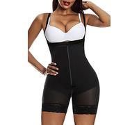 YIANNA Shapewear Femme Gaine Ventre Plat Invisible Amincissante Zipper Body Shaper Gainant Combinaison Sculptant Corset Minceur Noir M 7257