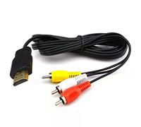 Yiany Câble HDMI vers AV, 1080P HDMI mâle vers 3-RCA Audio Vidéo Convertisseur Câble AV Composants Adaptateur pour HDTV DVD - 1,5 m