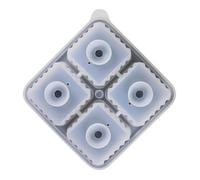 Yianyal Bac à glaçons en silicone réutilisable à 4 cavités - Moule à glaçons portable anti-adhésif avec couvercle entonnoir pour boissons, whisky, cocktails