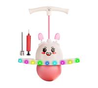 Yianyal Balles rebondissantes avec poignées pour enfants, boule de rebondissement réglable avec poignée | Sauteur réglable avec oreilles de lapin pour activités intérieures enfants et adultes jeux de