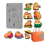 Yianyal Capybara Accessoires de sac de plage avec support de téléphone | Décoration mignonne, 10 ornements fourre-tout de plage pour filles et femmes, Refer to description, Polychlorure de vinyle