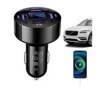 Yianyal Chargeur de voiture USB pour téléphone portable, bloc à 4 ports, chargeur de voiture 12-24 V pour appareils photo, tablettes, smartphones, manettes de jeu