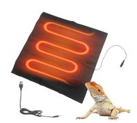 Yianyal Chauffage lézard, chauffant, tapis de reptiles imperméable avec prise USB, lavable pour animaux domestiques, chauffé anti-poussière pour tortue, serpent