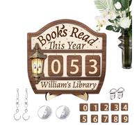 Yianyal Compteur De Livres Lits Cette Année, Décoration de Bibliothèque | Affichage des Objectifs Lecture avec Compteur Livres - Pour Amateurs, Bibliothèque, Bureau, Coin, Lecteurs, Professeurs