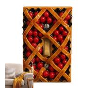 Yianyal Couvercle pour de lumière - Couvre-interrupteurs à bascule rond style gâteau de cerises - protection pour les environnements intérieurs de salle de bain cuisine, chambre à coucher