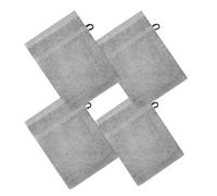 Yianyal Gants de lavage corporel - Lingettes laveuses avec boutonnière - 4 pièces gant éponge coton pour main visage cuir homme enfant