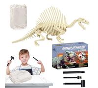 Yianyal Kit de Fouille de Fossiles de Dinosaures, Jeu de Découverte du Squelette de Dinosaure pour, Jeu Scientifique STEM Paléontologie Apprentissage Ludique Et Manuel pour Idéal pour Fêtes De Pâques