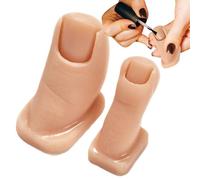 Yianyal Lot de 2 mannequins en silicone pour pédicure - Outil de pédicure souple - Modèles de faux ongles d'orteils pour améliorer les compétences de pédicure, outil de pratique à domicile en salon