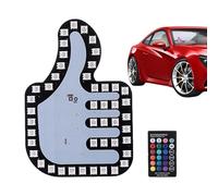 Yianyal Lumière gestuelle amusante, lumière de doigt de voiture avec télécommande, lumière LED gestuelle gestuelle avec télécommande, 3 gestes de remerciement léger, pouce vers le bas léger, pour vous