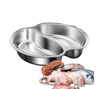 Yianyal Plateau de repas divisé, panier de cuisson à la vapeur polyvalent | Plateau de cuisson à la vapeur compartimenté,Pot alimentaire divisé avec poignée ergonomique pour cuisson à la vapeur pour