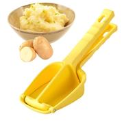 Yianyal Presse-purée en acier inoxydable, presse-purée | Poignée outil de cuisson | Outil pour écraser de cuisine 30,5 x 8,5 cm, concasse-purée robuste pour pommes de terre, haricots,