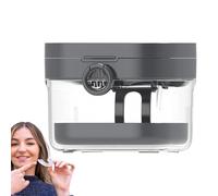 Yianyal Récipient pour trempage des dents - Gobelet pour assainissement des dentaires, couvre-prothèses hygiéniques avec miroir pour hommes, femmes, garçons, âgés, étui de nuit