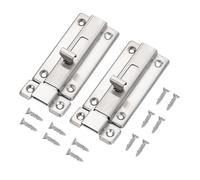 Yianyal Serrure de porte à boulons coulissants, fermeture de porte en acier inoxydable - Serrures coulissantes manuelles Fermeture de sécurité pour porte - Fermeture manuelle en acier inoxydable