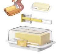 Yianyal Stockage du beurre, | Conteneur à beurre avec couvercle hermétique | Récipient à fromage incassable Easy Scoop, récipient multifonctionnel pour beurre avec épandeur pour