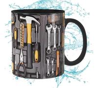 Yianyal Tasse à café amusante, tasse à café amusante pour mécanicien, grande boîte à outils pour mécanicien, tasse à café pour soupe, bière, whisky, vin, eau, jus